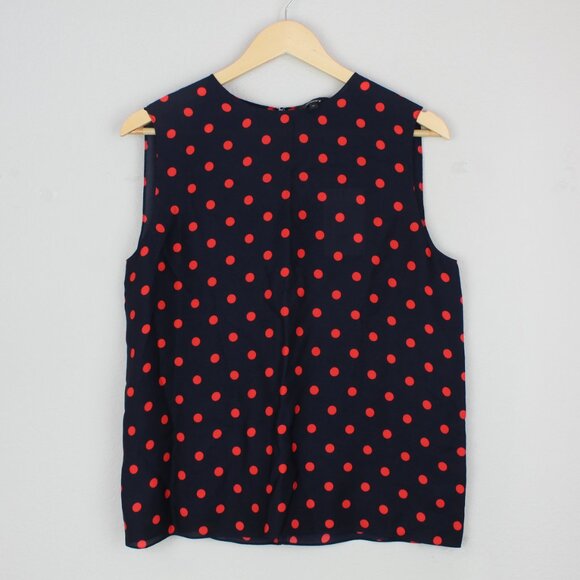 NEW Theory Continuous Silk Polka-Dot Shell Top - Picture 2 of 9